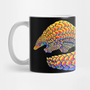 Psychedelic Rainbow Pangolin Mug